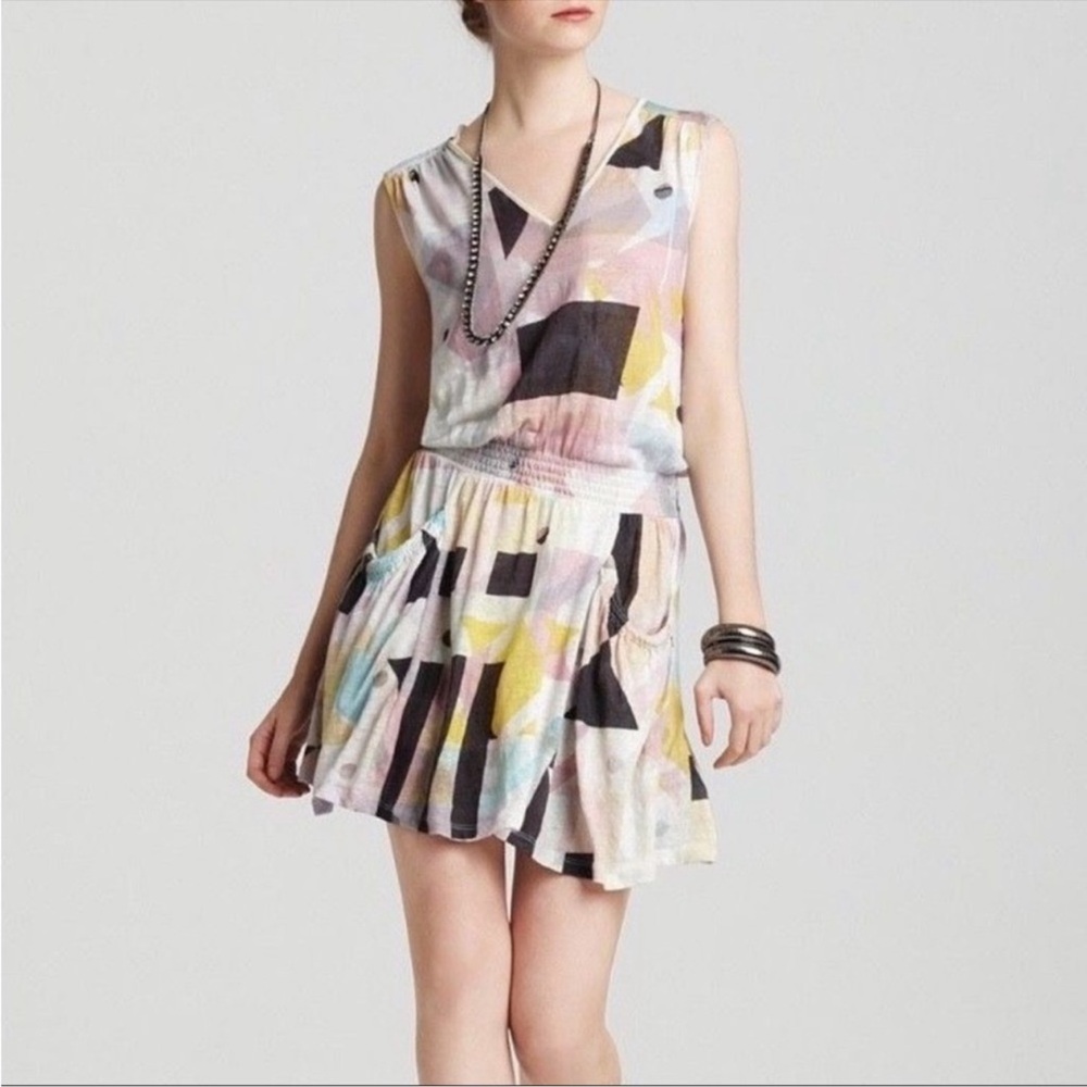 Theory Jesmina Linen Dress Multi Color Size Small